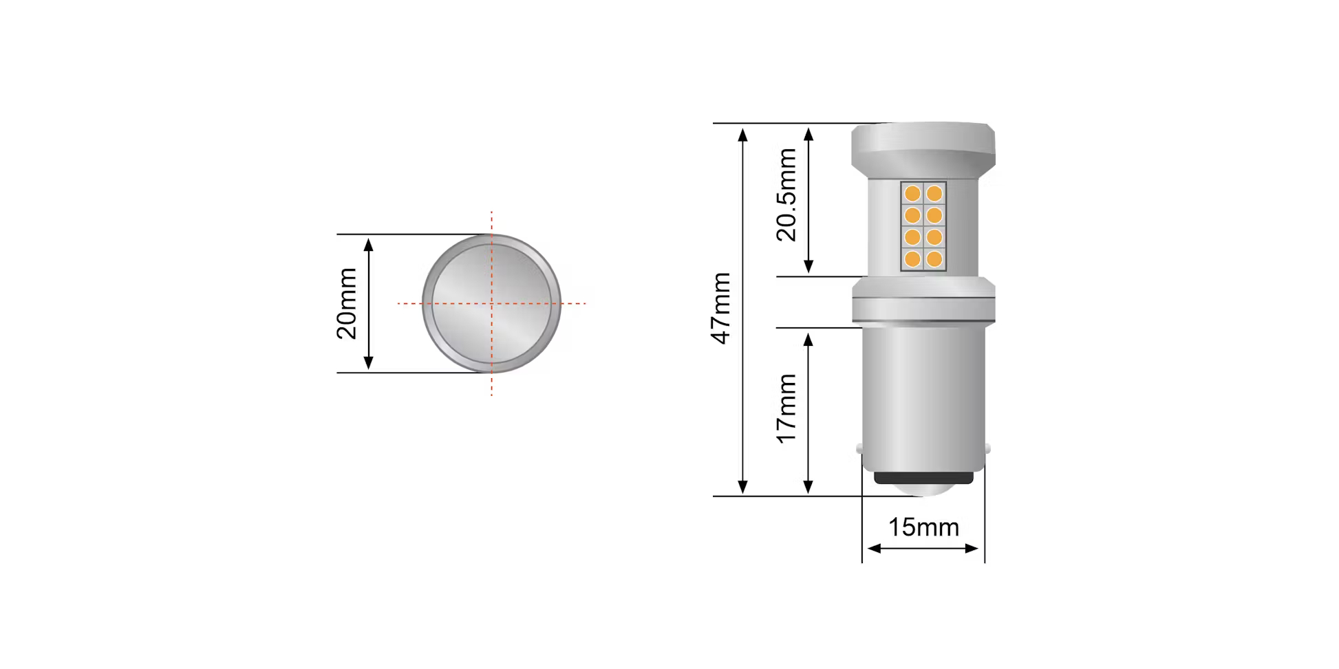 STEDI BA15S (1156) LED Bulbs